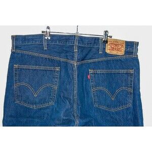 Levis 501 Mens Blue Jeans Actual 42x27 Straight Fit EUC Tag 42x30 READ